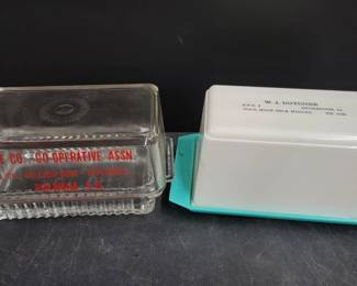 Vintage Promotional Butter Dishes 