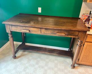 Large Antique Writing / Drafting Table
Great condition! 
Drawers slide well.
We have the locking mechanisms for it.
63 x 28 1/2” x 40” tall
Must be able to move and load yourself 