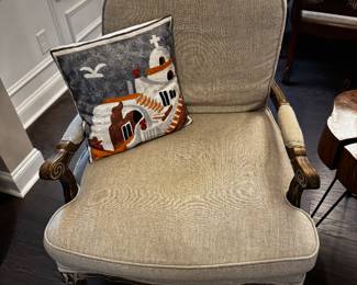 French Style Arm Chair, one of two available 
