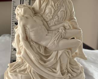 Pieta Sculpture Michelangelo Mary Jesus A. Santini Italy 7"H Catholic Church Art