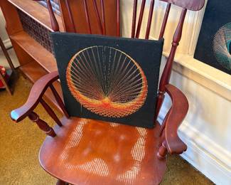 Vintage MCM Thread Art