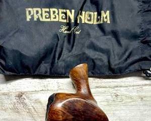 Preben Holm Hand Cut Freehand Briar Pipe w/ Original Pouch – Copenhagen Denmark