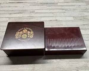 Wood Cigar Humidor Box Lot Macanudo Chest & Mahogany Storage Keepsake Boxes