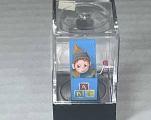Mini Jack-in-the-Box Toy Figure in Clear Display Case – ABC Blocks, Elf Character