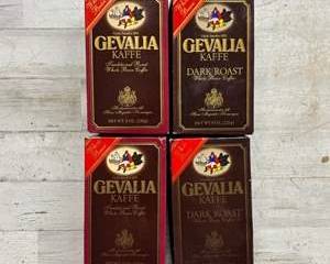 Vintage Gevalia Kaffe Whole Bean Coffee Lot – Traditional & Dark Roast 8oz Packs Sweden