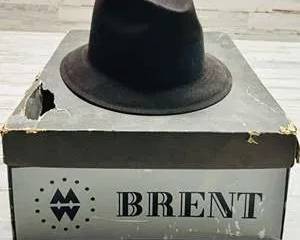 Brent Vintage Fedora Hat w/ Original Box – Down Finish Felt Men’s Dress Hat