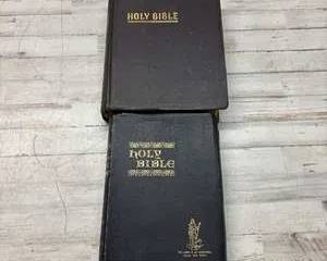 Vintage Holy Bible Lot John A. Hertel 1955 New Standard Reference Bible Leather