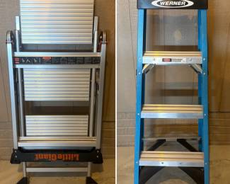 We have a few step ladders to choose from at this sale. They can come in handy with decorating and hanging Christmas Lights. A Little Giant Jumbo Step stool and a Werner fiberglass step ladder. 