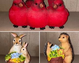 Garden or home decor figurines. 