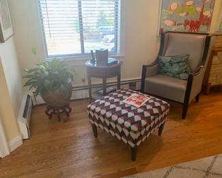 Nice Arm Chair , Ottmen, Fish Bowl - on - Base 