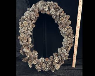 Pinecone wreath from Detroit Garden Works.  29" x 21." $25