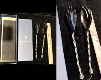 Mary Jurek Design polished tongs with box.  Two available. 10" long. Like New Cond (item 2) $80 each