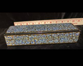 Enamel painted pencil box.  $15
