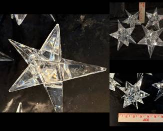 Rosenthal 3" Single Light Candlestick Crystal Stars. Set of four.  $100