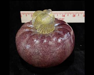 Handblown glass gourd.  Signed.  $15
