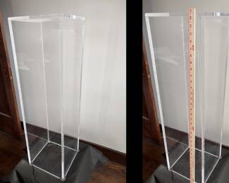 Plexiglass pedestal 36x10.5x10.5  Heavy.  $45