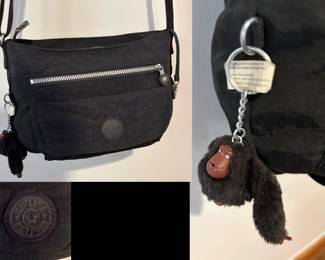 Kipling fabric cross body purse.  Black $25
