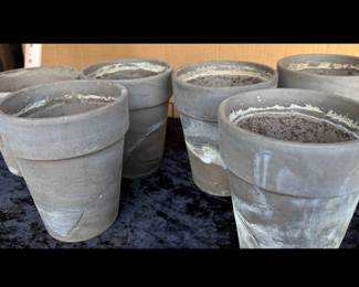 Terracotta pots from Fleur Detroit .  Five 5.5" and one 5"   Set of six.  $20