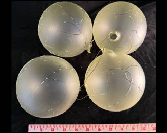 Christmas ornaments hand blown and hand painted.  Set of four.  From Fleur Detroit.  $20