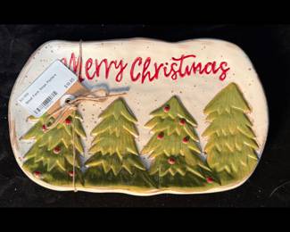 Christmas platter.  9" x 5.5"  New. $10