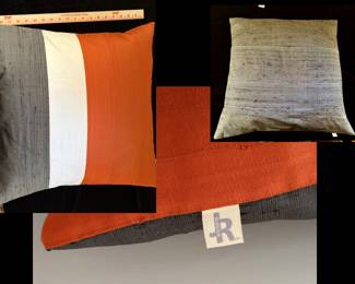JR Decor silk pillow case and down pillow insert.  19" x 19" Excl cond $60