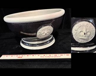 Kew Botanic Gardens Hampton Pottery. Planter. 12" diameter.  Like new.  $75