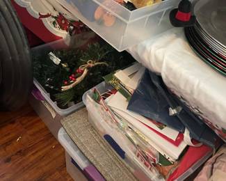 Christmas decor, inflatables, dishes, ornaments, wreaths, and more. 