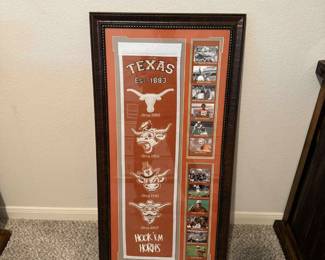 Texas Hook Em Memorabilia, ready for your decor. 