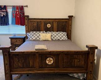 Complete Texas themed bedroom set.  King Size Bed 