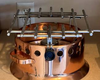 Vintage SPRING Copper Flambe Burner Swiss Culinox Mauviel 18/10 Made in Switzerland