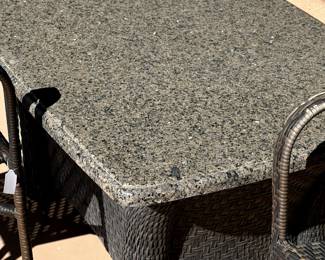 Stone Top Patio Table