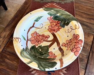 Vintage 1997 Hand Painted Ceramic Bowl Signed & numbered by D. Wightman