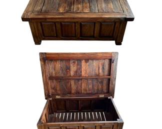 Rustic Wood Coffee Table w/Storage approx 47"x30"