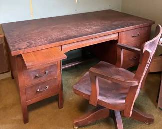SA213MidCentury Portuguese Desk With Chair 