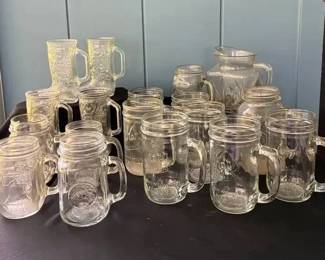 SA158Glass Boots  Mason Jar Mugs With Pitcher