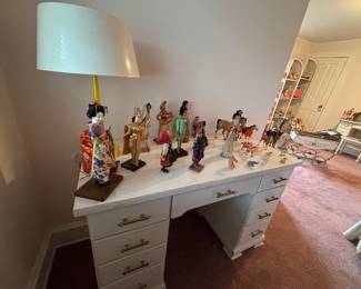 Vintage dolls & White desk