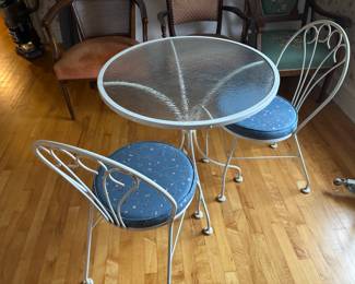 Glass table & chairs