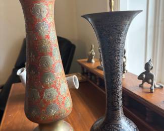 Beautiful brass vases