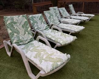 Relaxing at a pool side 