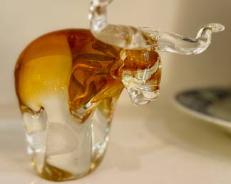 Glass longhorn statue