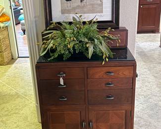 Vintage art deco, medical or Dental cabinet/barbershop cabinet