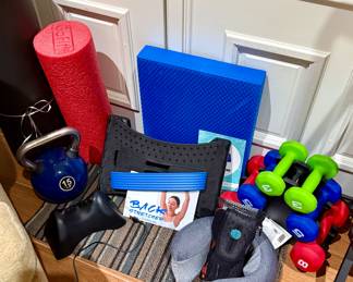 Assorted exercise equipment