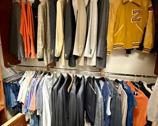 Menâs clothing, size, large and medium