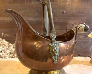 Vintage Copper and Brass Coal Scuttle