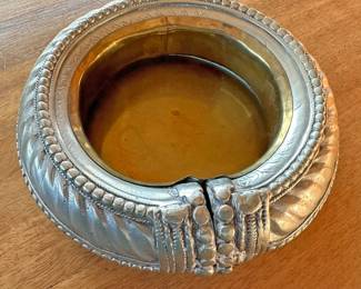 Antique Ethnic North African Moroccan Silver Anklet Ashtray Catchall Dish