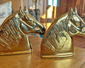 Vintage Brass Book Ends