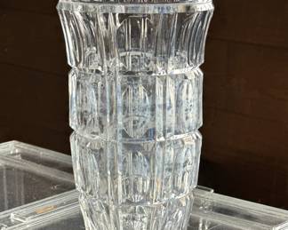 Vintage Heavy Lead Crystal Vase