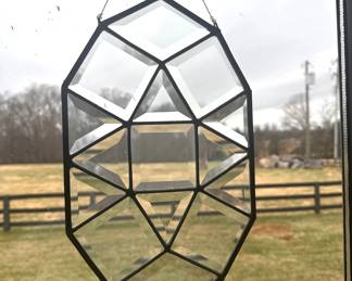 Beveled Glass Crystal Window Hanging