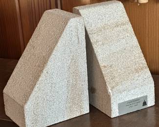Sandstone Bookends made from the U.S. Capitol Building from 1950s and 1960s rennovations - They are made from sandstone used in the original U.S. Capitol construction between 1793 and 1825. 
