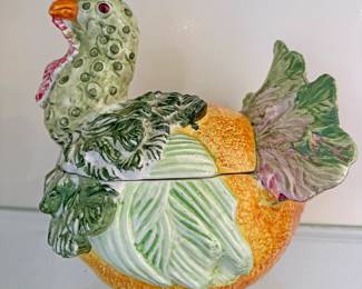 Rare Vietri Turkey Soup Tureen